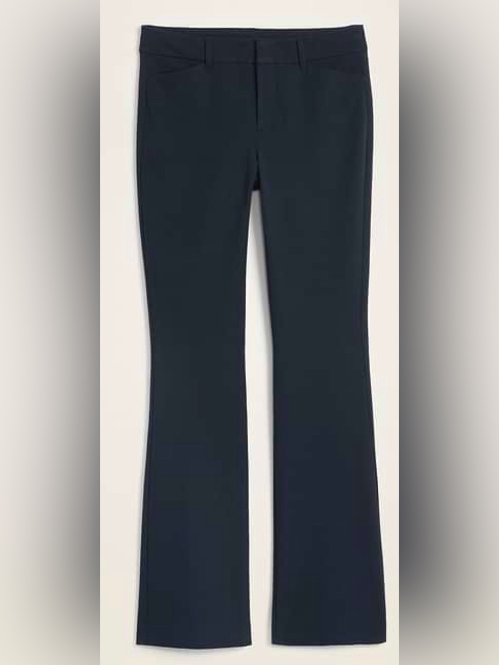 Stretch Bootcut Work Pants — Black